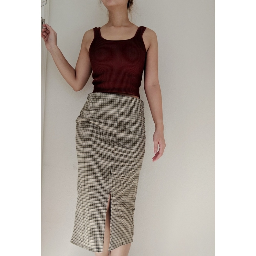 H&M Houndstooth Pencil Skirt